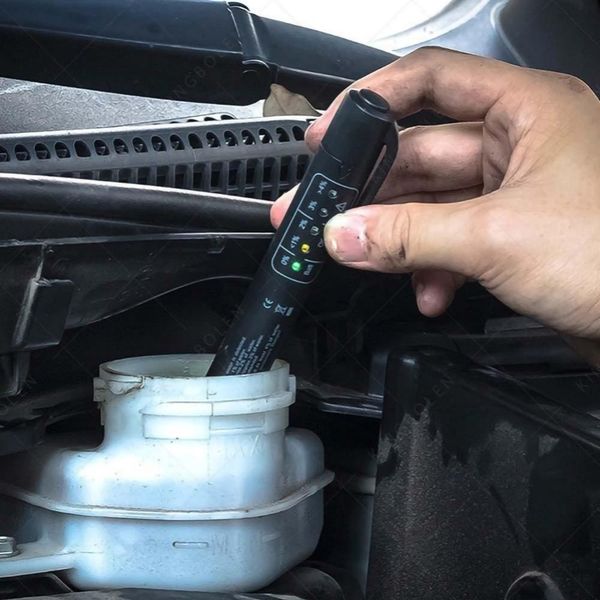 5 LED Electronic Breet Fluid Tester Pen Universal Fluid Fluid Oil Petróleo Medidores de humedad del automóvil Pen de prueba de calidad de aceite para todos los automóviles para todos los automóviles