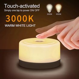 5 LED Mini Night Light draagbare USB -oplaadbare bed -bureaubladtafel Touch Lamp voor thuisbabykamer Decoratie 240401