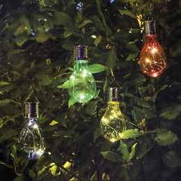 5 LED étanche solaire rotatif extérieur jardin décor Camping suspendu lumière LED lampe ampoule Circuit arbres de noël Kerst 2017 @ T20
