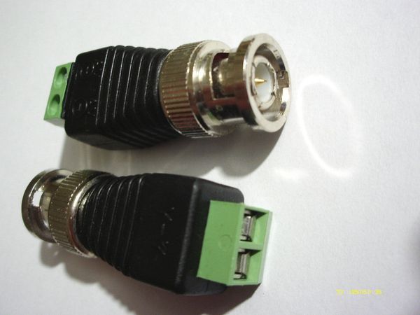 5 Lot BNC Mâle CAT5 CCTV Adaptateur Vidéo Coaxial Coaxial Balun Caméra TV Connecteur