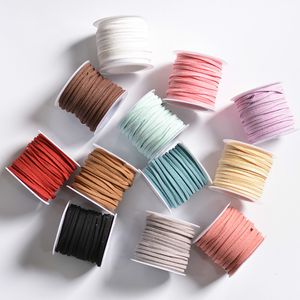 5 M Flat Faux Suede DIY Handmade Beading Bracelet Jewelry Making Thread String Rope Korean Leather Cord for Necklaces & Bracelet