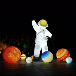 5 m wholesale Free Shipping Customized 7 Style Giant Inflatable Balloon Astronauts With blower For Music Party or Event Decoration