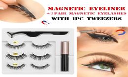 5 magneet wimper magnetische vloeibare eyeliner magnetische 3d nertsen valse wimpers pincet set waterdichte langdurige wimper extensio9918734