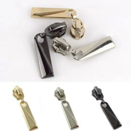 5 # Zippers en métal têtes Gold Silver Black Sliders Hlippers pour bricolage Handrake Couse Veste Veste à fermeture éclair