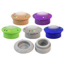 5 ml Siliconen Roken Container Pot Non-stick UFO Gemengde Kleuren Kruid Tabak Houder Voor Vaporizer Olie Effen doos Wax Containers