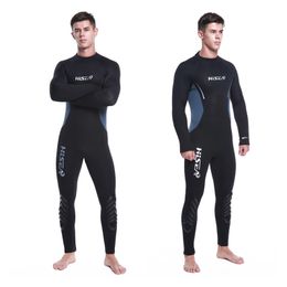 Traje de buceo engrosado de 5 mm para hombre, natación profesional de invierno con persiana para evitar el frío, pantalones de manga larga y manga larga para bucear