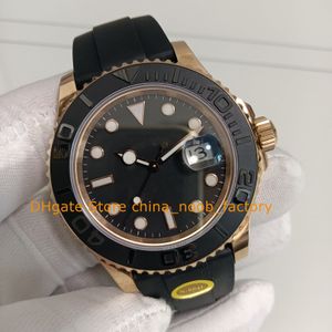 5 Model Men's Automatic Watch Men 904L Steel 18K Rose Gold 40mm Ceramic Bezel Black Dial Rubberen Band Chocolade Twee Tone Bracelet V12 Cal.2836 Bewegingshorloges