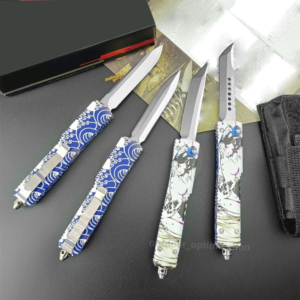 5 modèles Micro Geisha Couteau pliant de poche automatique D2 Lame T6 Poignées en aluminium Auto-défense en plein air Chasse Randonnée Outils de sauvetage tactiques Couteaux BM 535 3300 UT85