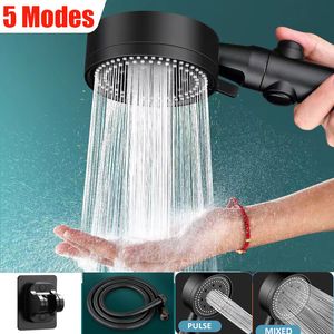 5 modes la tête de douche réglable à haute pression économise de douche à une clé d'arrêt à clé massage d'eau Eco Accessoires de salle de bain