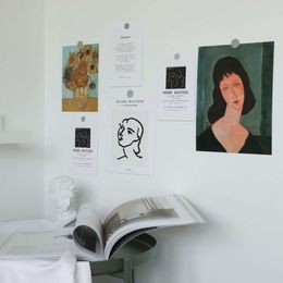 5 Postales creativas de la imagen decorativa del arte retro nórdico con la tarjeta de regalo de la pared de la pared del dormitorio de bricolaje
