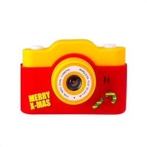 5% korting X6 HD Santa Claus Camcorders Kindercamera Dual Lens Lederen Case Front en Achter Camera's Kerstcadeaus X0902A