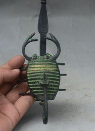 5 Old China Antique Bronze Scorpion Sasori Statue Shape Lock Locks lockstitch