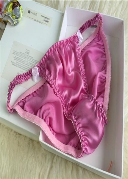 PAQUETE DE 5 100 Seda Pura Women039s Bikini Sexy Calzoncillos Bragas Ropa Interior Lencería MS001 CX2007153635718