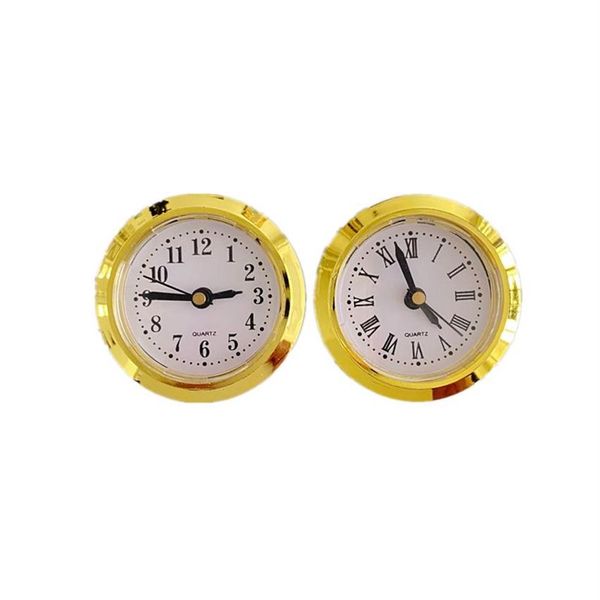 Paquet de 5 insertion d'horloge ronde de 50MM chiffres romains et arabes intégrés pour l'aménagement et la réparation d'horloge à Quartz de bureau Kits de remplacement279y