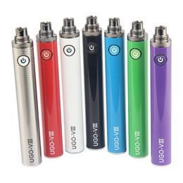 5pcs pack 510 vape batterij ugo v iii 1300 mAh ego v3 bodem lading verdampingstop met USB -oplader voor vape