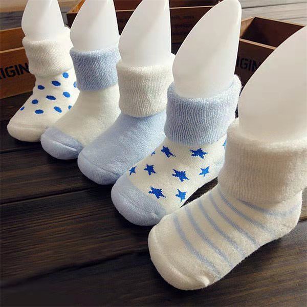 5 paires de haute qualité épaissir dessin animé confort coton chaussettes nouveau-né enfants garçon nouveau-né bébé fille chaussettes 1-3 ans hiver Terry chaussettes LJ201019