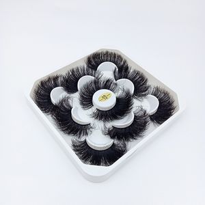 5 paires 25mm naturel 3D faux cils faux cils kit de maquillage Mink Lashes extension maquiagem Eyes 9D-14