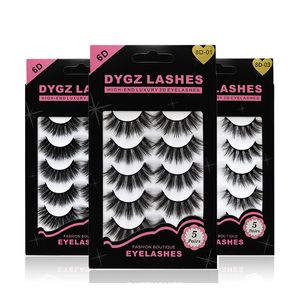 5 Pairs 3D Eyelashes Mink False Eyelashes Handmade Wispy Fluffy Natural Long Lashes Dramatic Makeup Eye Lashes Cilios Mink Tools