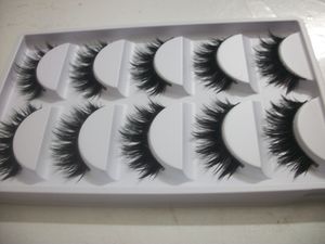 5 pares de pestañas postizas gruesas naturales negras, maquillaje largo hecho a mano, extensiones de pestañas postizas, herramientas de maquillaje