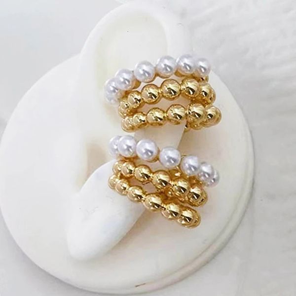 5 pares Ear manguito C en forma de clips de oreja sin aretes perforados para mujeres Jewely Model Women Jewelry Gift 240408