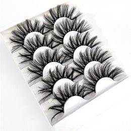 5 paren wimpers 3D nertsen wimpers 20 mm donzig zacht piekerig volume dik lang kruis valse cils oog lash herbruikbare wimper