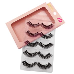 5 paires de cils cils de vison naturels moelleux 3d cils de vison épais faux cils maquillage faux cils cilios