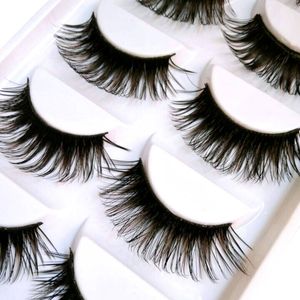 5 paires de faux cils faux cils maquillage croix noire extension douce naturel longs faux cils