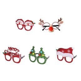 5 paar Glitter Brillen Frame Christmas Party Costume Eye Wear