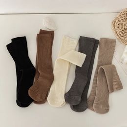 5 paires / lot bébé filles chaussettes hautes enfants soft coton princesse socken enfants garçons long randonnage 2 à 8 ans 231221