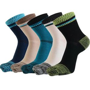 5 pares de calcetines de algodón puro para hombre, calcetines con punta Harajuku, moda joven japonesa, a rayas, negro, blanco, azul marino, deporte de negocios, 240117