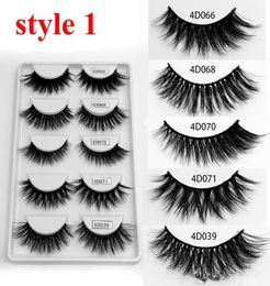 5 paren gemengde stijl multipack onwaar wimper 3D zachte nerts wimpers wispy lange valse wimpers natuurlijke oogmake -up faux oog lashes exte4700921