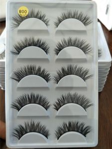 5 paires de cils de vison 3d doux naturels faits à la main faux cils flexibles bande complète faux cils Extension