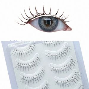 5 paar Girl Group V-vorm Valse Eyeles Natuurlijke Cos Japanse Comic Eye L Extensi Make-Up Tool 67CF #