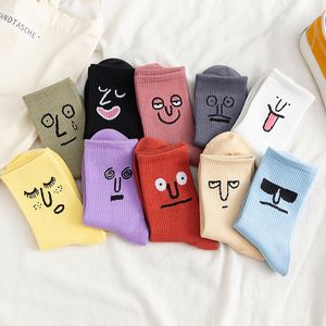 5 paar / pak Unisex verrassing Mid Men Sokken Harajuku Colorfulwinter Funny Socks Mannen 100 katoen Kawaii Maat 35-42 200924