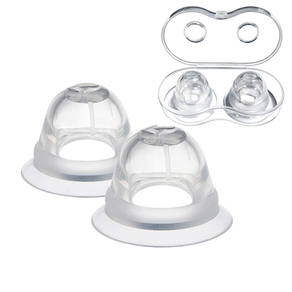 5 Pairs Silicone Nipple Corrector Suckers Massage with Travel Case Pullers Everters Inverted Can be Used Flat Small Breastfeeding Beauty Care Tools