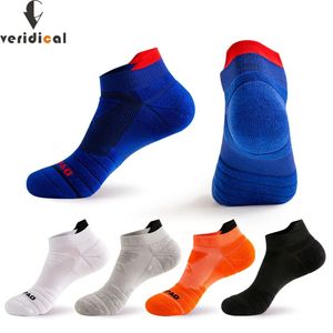 5 pares de calcetines deportivos de tobillo de malla de algodón toalla inferior absorbente de sudor amortiguación bádminton tenis bicicleta correr Fitness viaje 240112