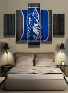 5 panneau Duke Blue Devils Sports Team Modern Home Decor Mur Tolevas Picture Art HD Print Paint sur toile pour salon5438999