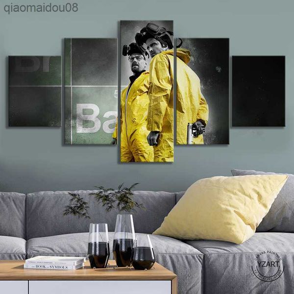 5 paneles Breaking Bad Season 3 póster de película arte decoración de pared pinturas decoración del hogar pinturas lienzo arte pinturas L230704