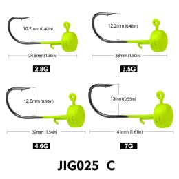 5 PC Jig Head Hook Sain Watwing Fishing Head Hooks Ganchos de gusano pesado para pesca de lubina