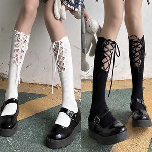 5 PC Chaussettes Bonneterie Chaussettes Noires Chaussettes Moyennes pour Femmes Bas Jk Bretelles de Mollet Chaussettes d'Été Creuses Sexy Long Tube Veau Japonais Ultra-Mince Z0419