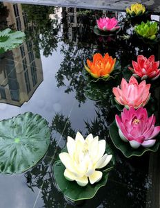 5 STKS 10 cm Drijvende Lotus Kunstbloem Bruiloft Huis Tuin Party Decoraties DIY Waterlelie Mariage Nep Planten2544141