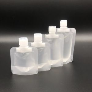 5 pc's 30/50/100 ml Clamshell verpakkingszak opstaan Pouch Plastic Hand Sanitizer Lotion Shampoo Make -up vloeistof flessen Travel