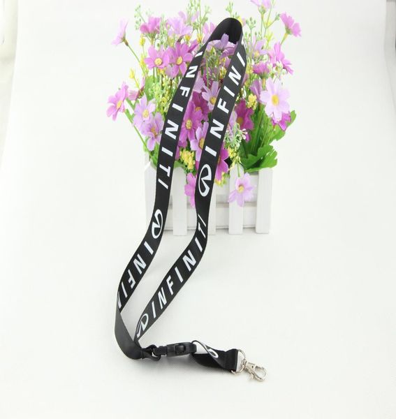 5 pcs Car Emblem Truck Truck Badge Logo Lonyard Neck Strap Key Chain Keyring Sold Solder pour Infiniti3060890