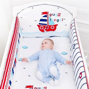 5 Stuks Katoen Cartoon Bumper Voor Pasgeboren Kawaii Dier Laken Baby Wieg Beddengoed Set Baby Organizer 201210303u