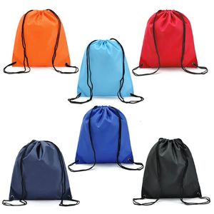 5 stuks Tas met trekkoord met reflecterende strip String Rugzak Cinch Zakken Bulk voor School Yoga Sport Gym Reizen 240106