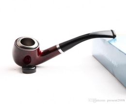 5 pcs à double usage Pipe de tabagisme portable à deux usages Filtre de tuyau de tabac à mât d'herbe tuyau en bois avec porte-cigarettes