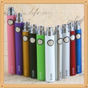 MOQ 10Pcs eGo EVOD Batterie Ecig Batteries 650 900 1100 mAh 510 Fil E cigarette match mt3 CE4 Vaporisateur Atomiseur 100% Qualité