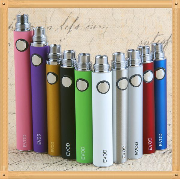 MOQ 10Pcs eGo EVOD Batería Ecig Baterías 650 900 1100 mAh 510 Hilo E cigarrillo partido mt3 CE4 Vaporizador Atomizador 100% Calidad