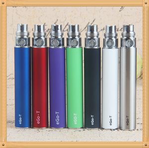 MOQ 2Pcs eGo-T EVOD ecig batteries à tension non réglable 650 900 1100mAh combinaison de batterie de cigarette électronique pour toutes les séries ego kit ce4 ce5 mt3