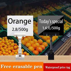 5 pièces fruits prix présentoir supermarché étanche effaçable craie étiquette légume frais aquatique produit promotionnel enseigne